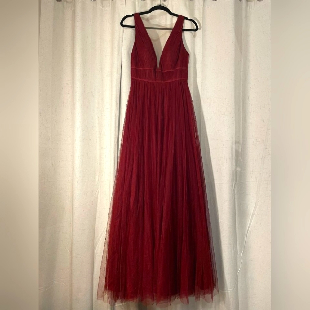 BHLDN Sheer Neck Bridesmaid/Prom Dress - Size 4